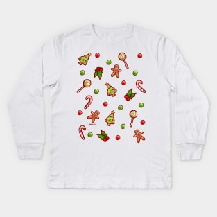 Christmas Cookie Confetti Kids Long Sleeve T-Shirt